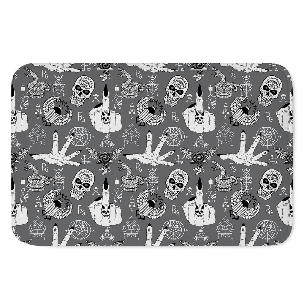 Gothic Wicca Curse Print Indoor Door Mat