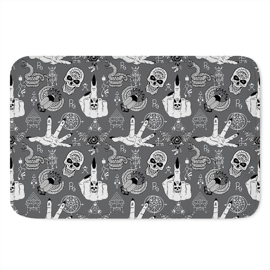 Gothic Wicca Curse Print Indoor Door Mat