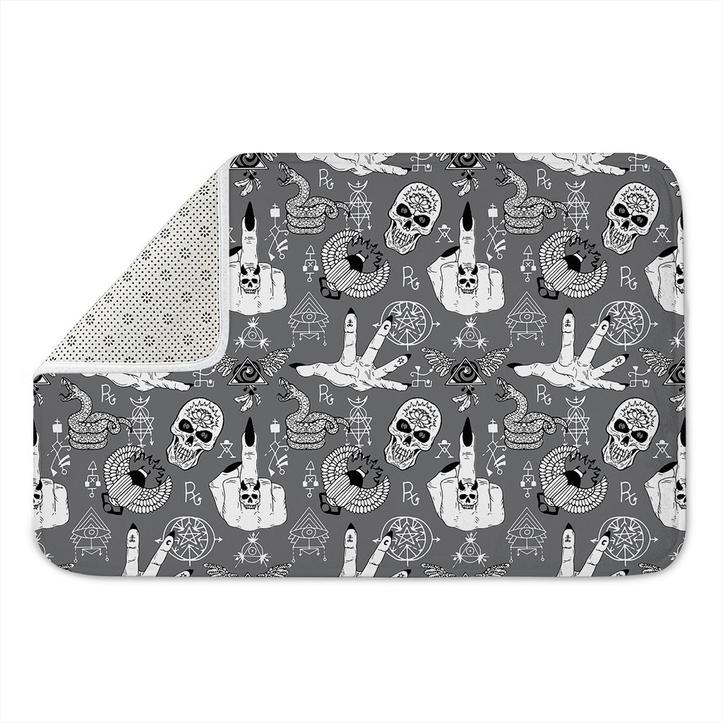 Gothic Wicca Curse Print Indoor Door Mat