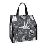 Gothic Wicca Curse Print Insulated Lunch Tote