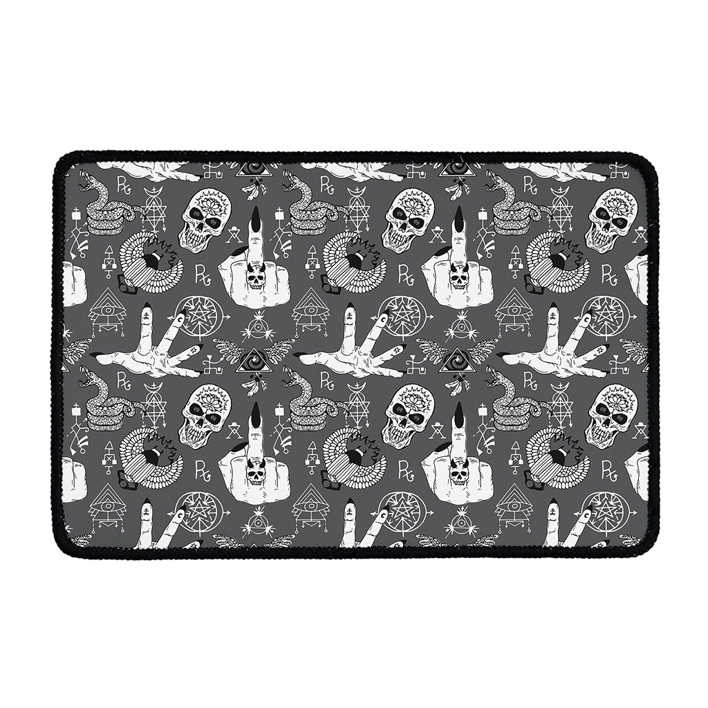 Gothic Wicca Curse Print Kitchen Mat