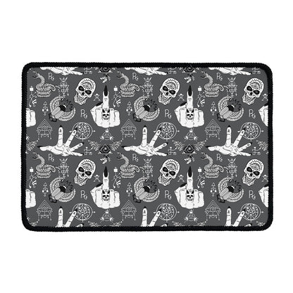 Gothic Wicca Curse Print Kitchen Mat