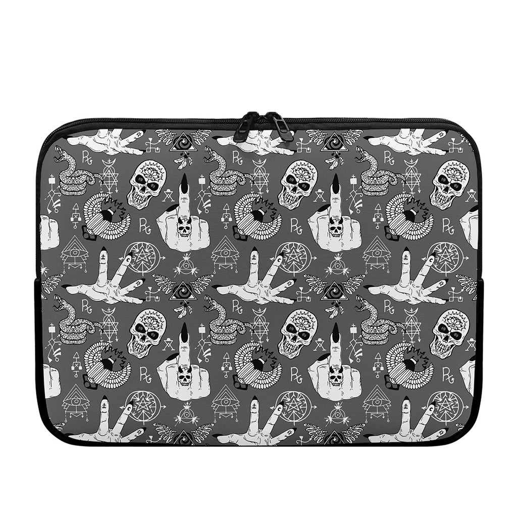 Gothic Wicca Curse Print Laptop Sleeve