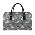 Gothic Wicca Curse Print Leather Duffel Bag