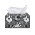 Gothic Wicca Curse Print Leather Tissue Box Cover