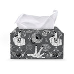 Gothic Wicca Curse Print Leather Tissue Box Cover