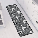 Gothic Wicca Curse Print Long Kitchen Mat