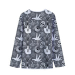 Gothic Wicca Curse Print Long Sleeve Short Coat