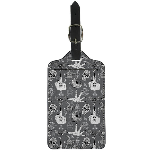 Gothic Wicca Curse Print Luggage Tag