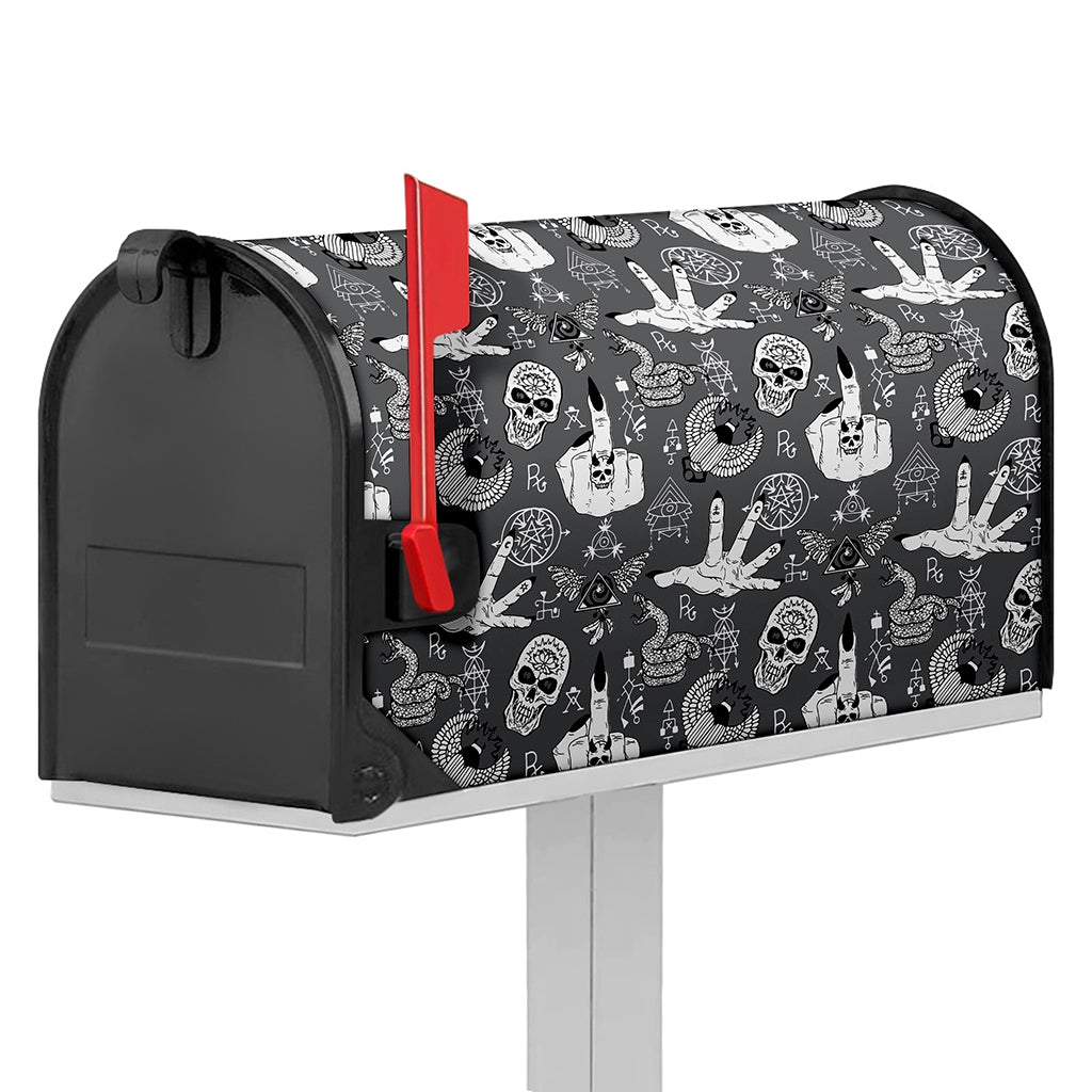 Gothic Wicca Curse Print Mailbox Cover