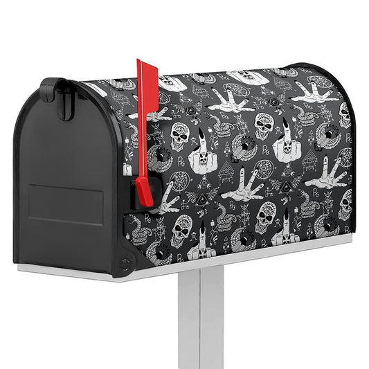 Gothic Wicca Curse Print Mailbox Cover
