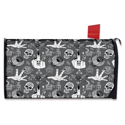 Gothic Wicca Curse Print Mailbox Cover