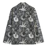 Gothic Wicca Curse Print Men's Blazer