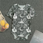 Gothic Wicca Curse Print Men's Bodysuit