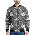 Gothic Wicca Curse Print Men's Bomber Jacket