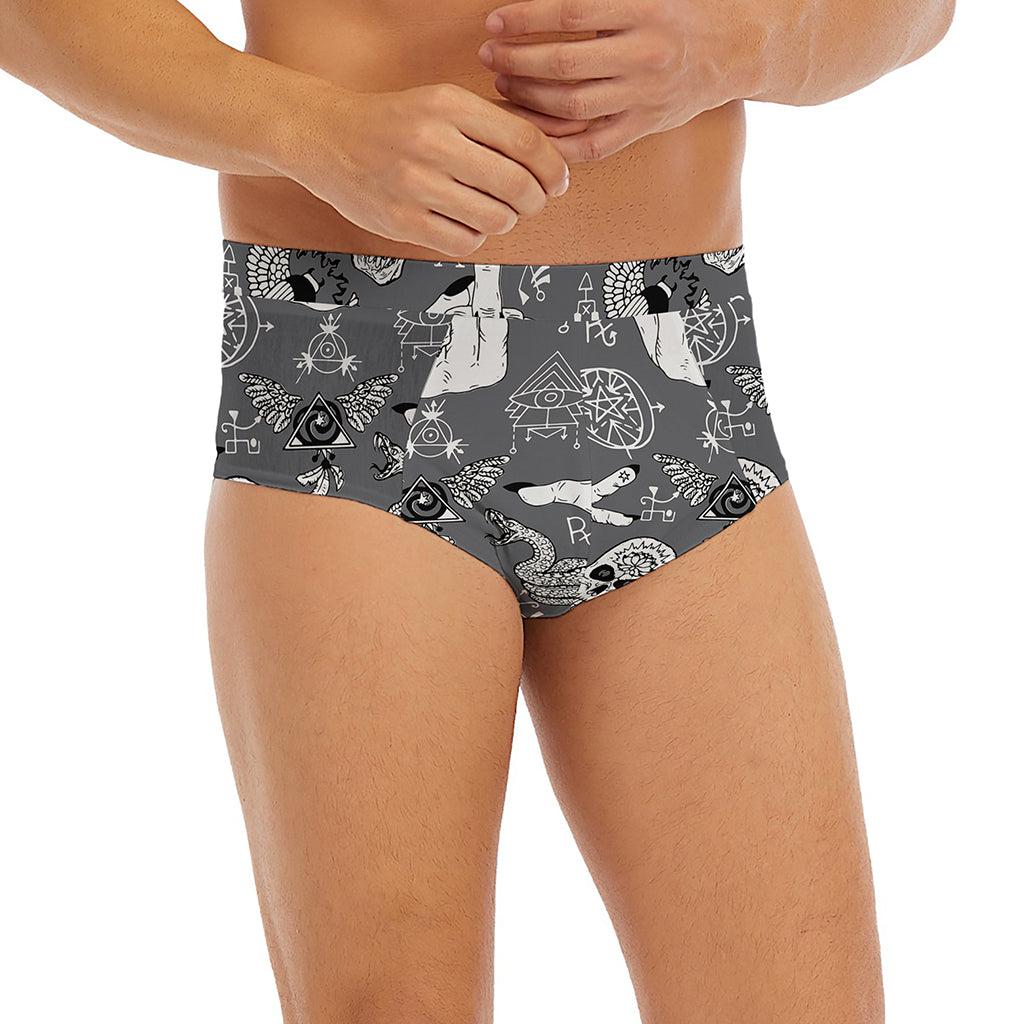 Gothic Wicca Curse Print Men's Briefs