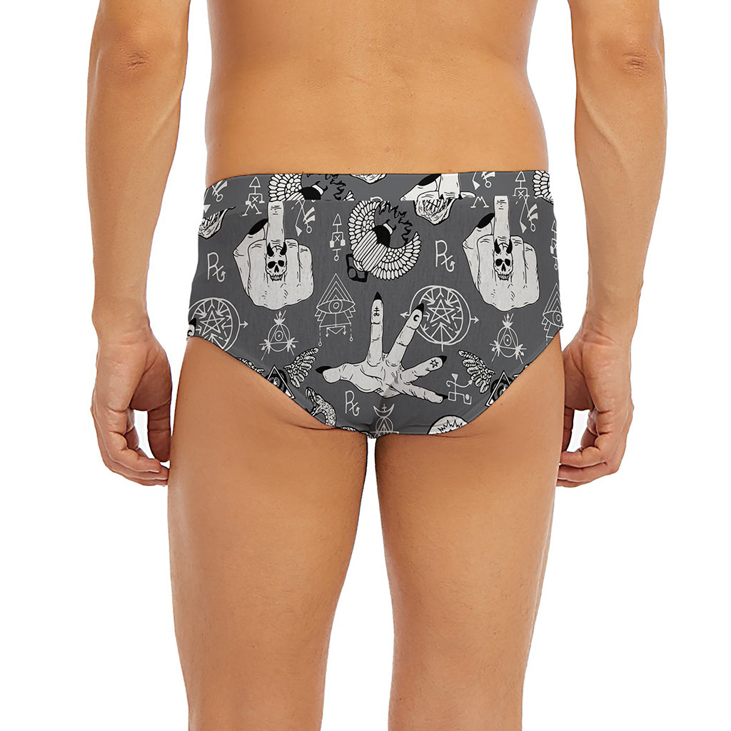 Gothic Wicca Curse Print Men's Briefs