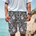 Gothic Wicca Curse Print Men's Cargo Shorts