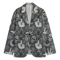 Gothic Wicca Curse Print Men's Cotton Blazer