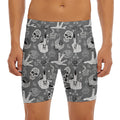 Gothic Wicca Curse Print Men's Long Boxer Briefs