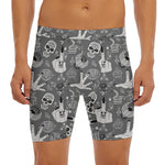 Gothic Wicca Curse Print Men's Long Boxer Briefs
