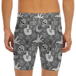 Gothic Wicca Curse Print Men's Long Boxer Briefs