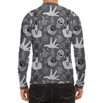 Gothic Wicca Curse Print Men's Long Sleeve Rash Guard