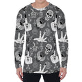 Gothic Wicca Curse Print Men's Long Sleeve T-Shirt