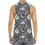 Gothic Wicca Curse Print Men's Muscle Tank Top