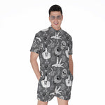 Gothic Wicca Curse Print Men's Rompers