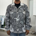 Gothic Wicca Curse Print Men's Shirt Jacket