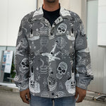 Gothic Wicca Curse Print Men's Shirt Jacket