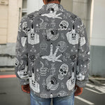 Gothic Wicca Curse Print Men's Shirt Jacket