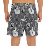 Gothic Wicca Curse Print Men's Split Running Shorts