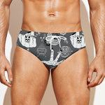 Gothic Wicca Curse Print Men's Swim Briefs