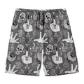 Gothic Wicca Curse Print Men's Swim Trunks
