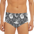 Gothic Wicca Curse Print Men's Triangle Swim Briefs