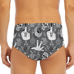 Gothic Wicca Curse Print Men's Triangle Swim Briefs