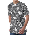 Gothic Wicca Curse Print Men's Velvet T-Shirt