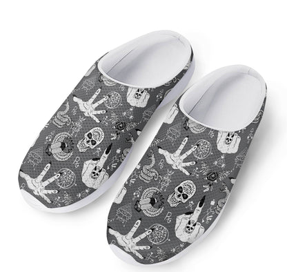 Gothic Wicca Curse Print Mesh Casual Shoes