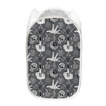Gothic Wicca Curse Print Mesh Laundry Hamper