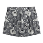 Gothic Wicca Curse Print Mesh Shorts