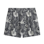 Gothic Wicca Curse Print Mesh Shorts