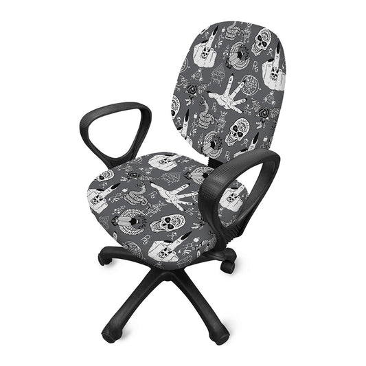 Gothic Wicca Curse Print Office Chair Cover