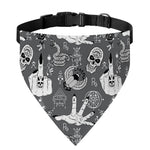 Gothic Wicca Curse Print Over The Collar Dog Bandana
