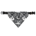 Gothic Wicca Curse Print Over The Collar Dog Bandana