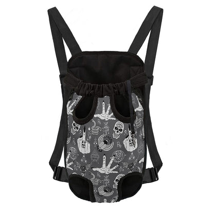Gothic Wicca Curse Print Pet Carrier Backpack