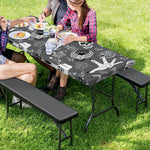 Gothic Wicca Curse Print Picnic Table Cover