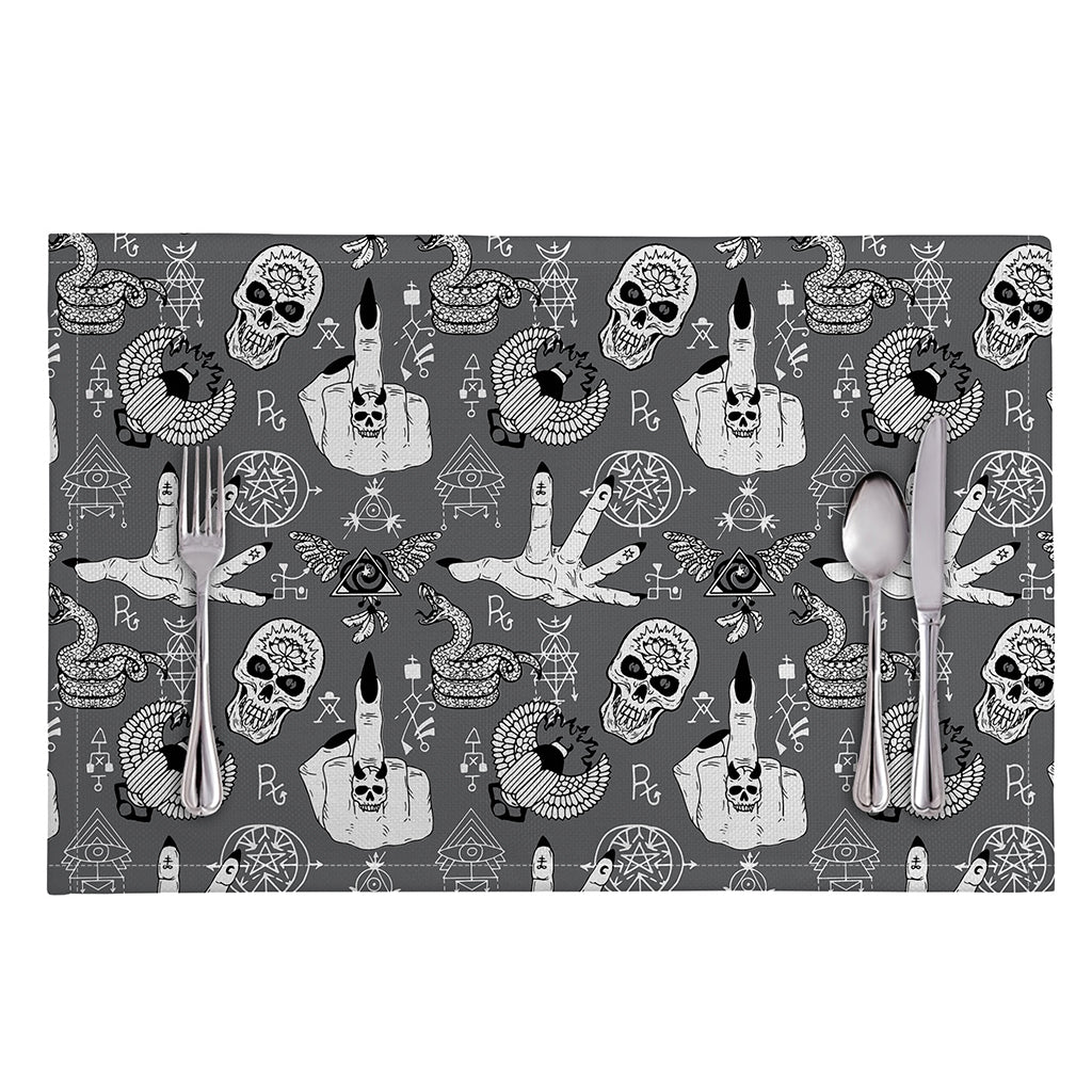 Gothic Wicca Curse Print Placemat
