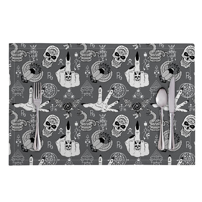 Gothic Wicca Curse Print Placemat